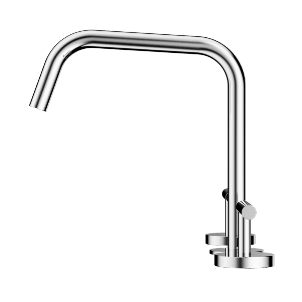 Mecca Lever Bath/Kitchen Set Edge Spout II Chrome (25D003CH)