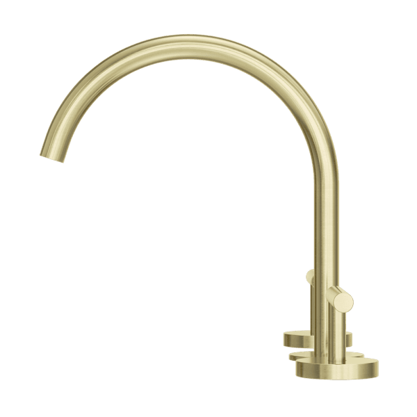 Mecca Lever Bath/Kitchen Set Arc Spout Brushed Gold (25D004BG)