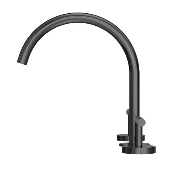 Mecca Lever Bath/Kitchen Set Arc Spout Gun Metal (25D004GM)