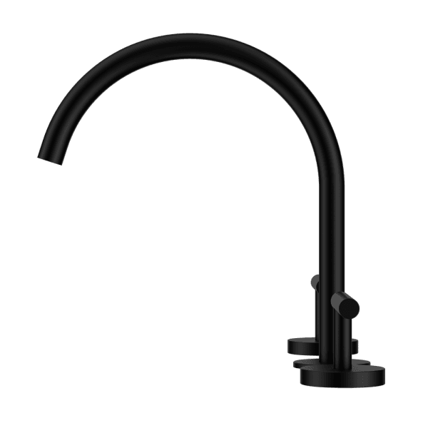 Mecca Lever Bath/Kitchen Set Arc Spout Matte Black (25D004MB)
