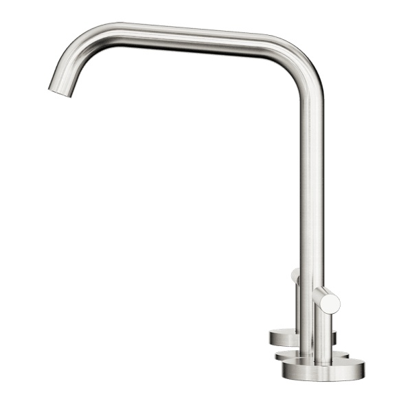 Mecca Lever Bath/Kitchen Set Edge Spout Brushed Nickel (25D005BN)