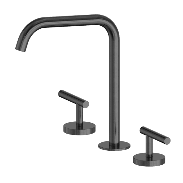 Mecca Lever Bath/Kitchen Set Edge Spout Gun Metal (25D005GM)