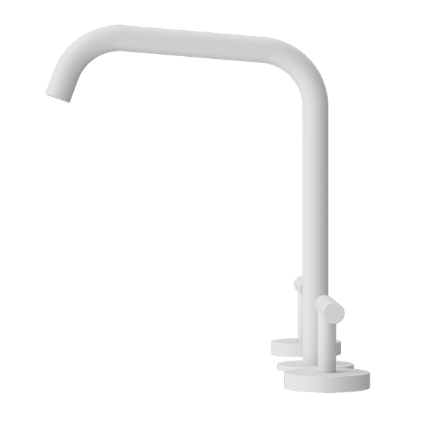 Mecca Lever Bath/Kitchen Set Edge Spout Matte White (25D005MW)