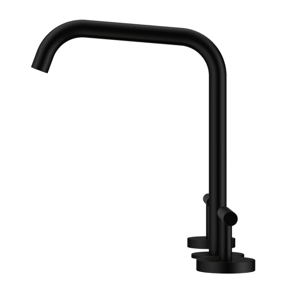 Mecca Lever Bath/Kitchen Set Edge Spout Matte Black (25D005MB)