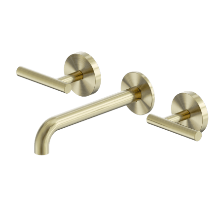 Mecca Lever Wall Basin/Bath Set 185mm Spout Brushed Gold (25D007BG)