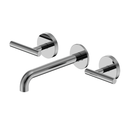Mecca Lever Wall Basin/Bath Set 185mm Spout Chrome (25D007CH)