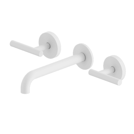 Mecca Lever Wall Basin/Bath Set 185mm Spout Matte White (25D007MW)