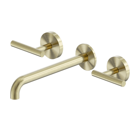 Mecca Lever Wall Basin/Bath Set 220mm Spout Brushed Gold (25D008BG)