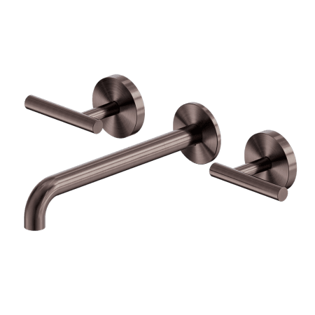 Mecca Lever Wall Basin/Bath Set 220mm Spout Brushed Bronze (25D008BZ)