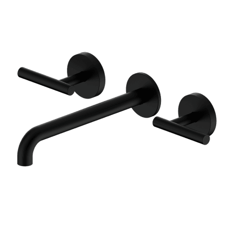 Mecca Lever Wall Basin/Bath Set 220mm Spout Matte Black (25D008MB)