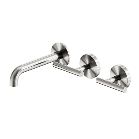 Mecca Lever Wall Basin/Bath Set 160mm Offset Spout Brushed Nickel (25D009BN)