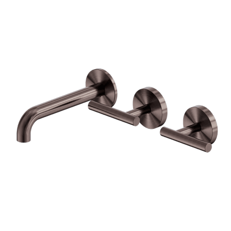 Mecca Lever Wall Basin/Bath Set 160mm Offset Spout Brushed Bronze (25D009BZ)