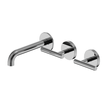 Mecca Lever Wall Basin/Bath Set 160mm Offset Spout Chrome (25D009CH)