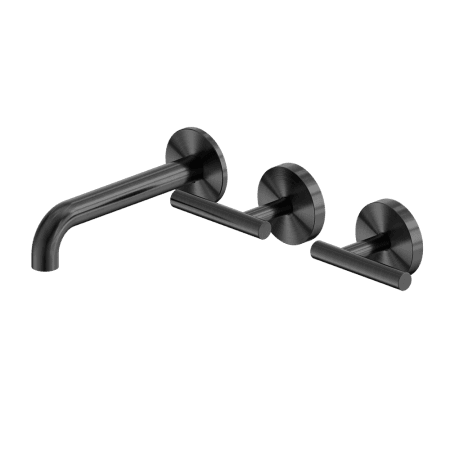 Mecca Lever Wall Basin/Bath Set 160mm Offset Spout Gun Metal (25D009GM)