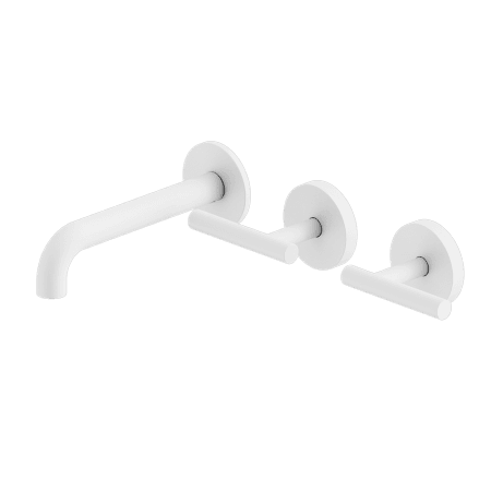 Mecca Lever Wall Basin/Bath Set 160mm Offset Spout Matte White (25D009MW)
