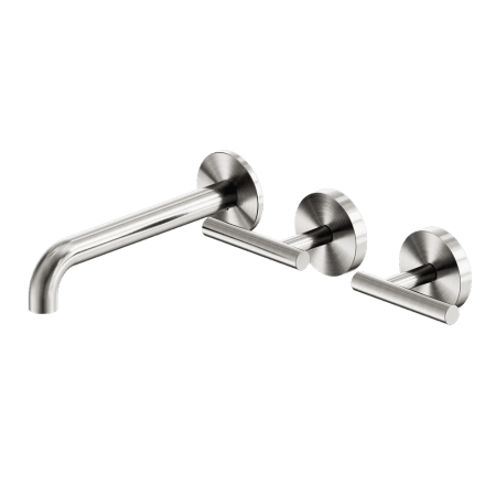 Mecca Lever Wall Basin/Bath Set 185mm Offset Spout Brushed Nickel (25D010BN)