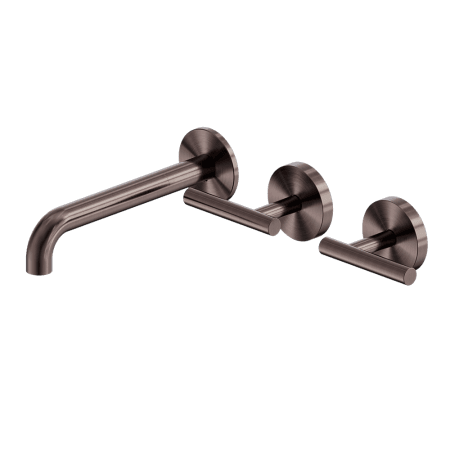 Mecca Lever Wall Basin/Bath Set 185mm Offset Spout Brushed Bronze (25D010BZ)