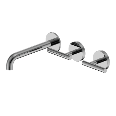 Mecca Lever Wall Basin/Bath Set 185mm Offset Spout Chrome (25D010CH)