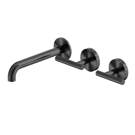 Mecca Lever Wall Basin/Bath Set 185mm Offset Spout Gun Metal (25D010GM)