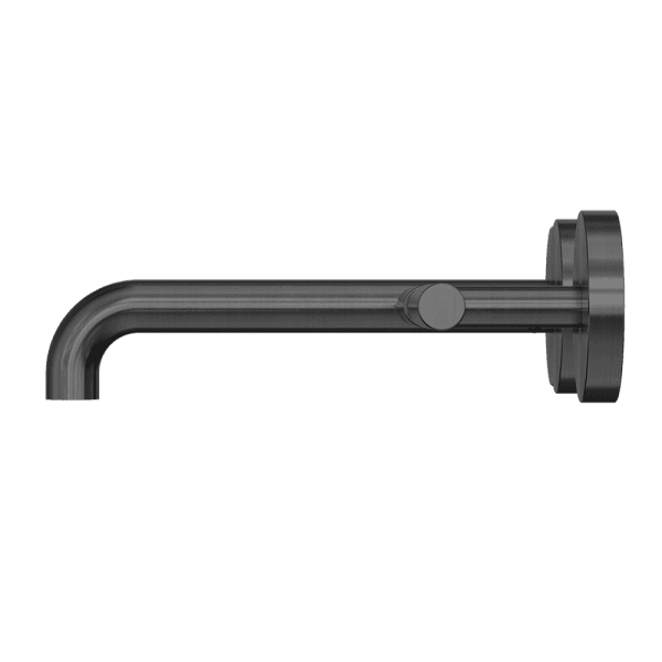 Mecca Lever Wall Basin/Bath Set 185mm Offset Spout Gun Metal (25D010GM)