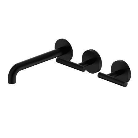 Mecca Lever Wall Basin/Bath Set 185mm Offset Spout Matte Black (25D010MB)