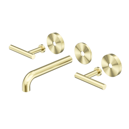 Mecca Lever Wall Basin/Bath Set 160mm Spout Trim kits Only Brushed Gold (25D019BG)