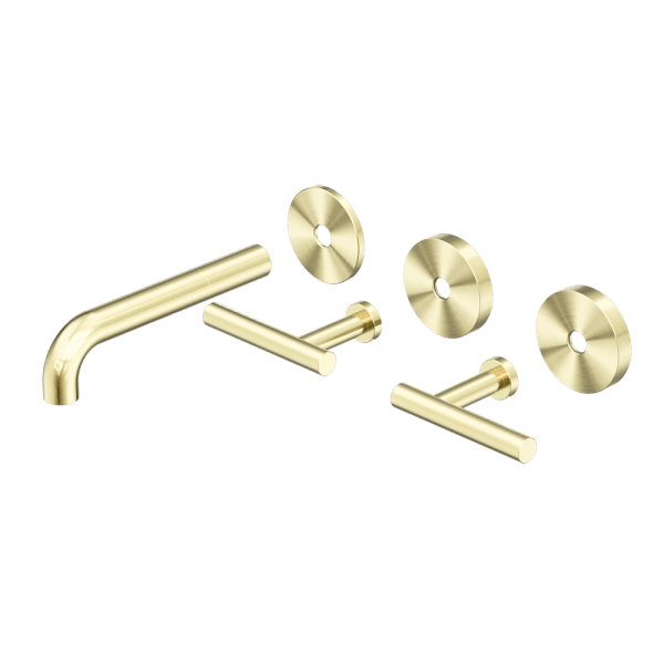 Mecca Lever Wall Basin/Bath Set 160mm Spout Trim kits Only Brushed Gold (25D019BG)