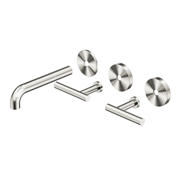 Mecca Lever Wall Basin/Bath Set 160mm Spout Trim kits Only Brushed Nickel (25D019BN)