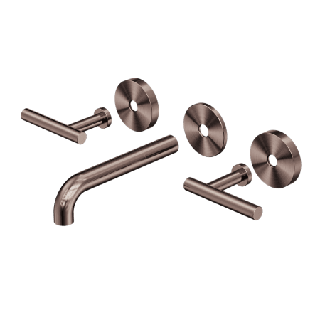 Mecca Lever Wall Basin/Bath Set 160mm Spout Trim kits Only Brushed Bronze (25D019BZ)