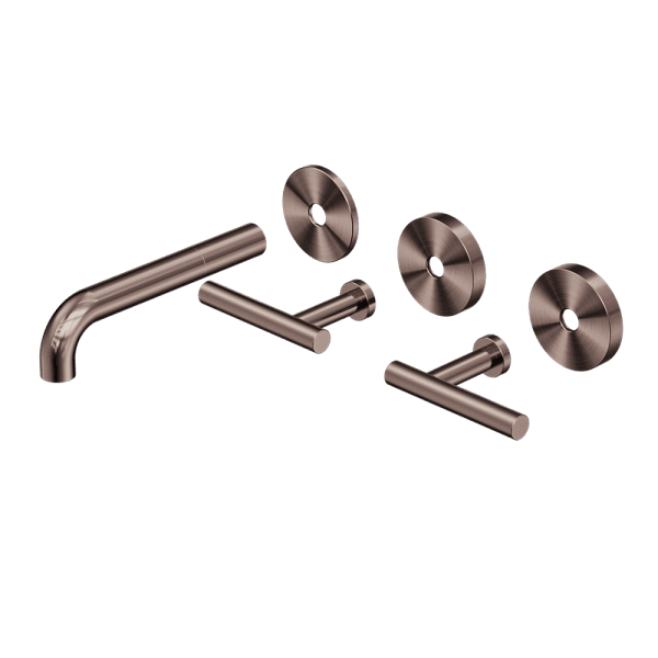 Mecca Lever Wall Basin/Bath Set 160mm Spout Trim kits Only Brushed Bronze (25D019BZ)