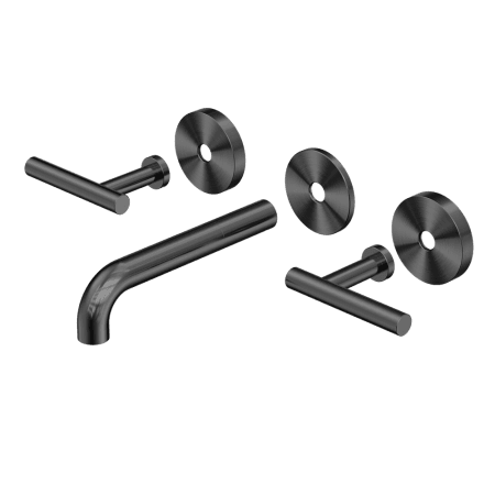 Mecca Lever Wall Basin/Bath Set 160mm Spout Trim kits Only Gun Metal (25D019GM)