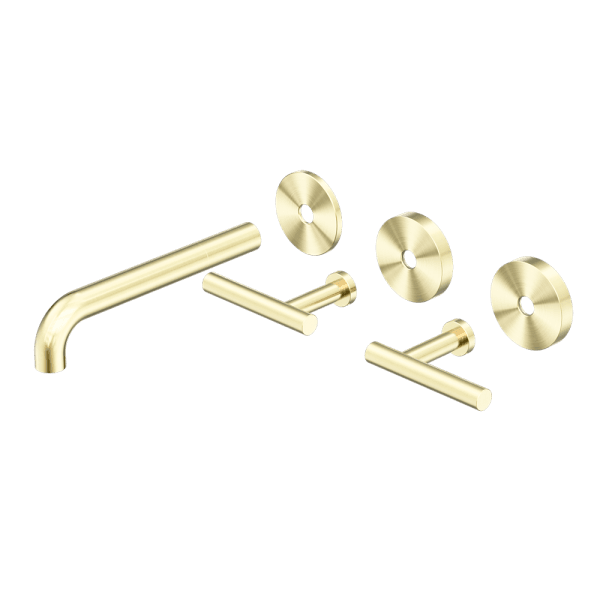 Mecca Lever Wall Basin/Bath Set 185mm Spout Trim kits Only Brushed Gold (25D020BG)