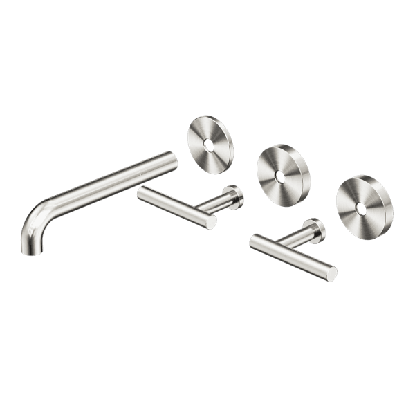 Mecca Lever Wall Basin/Bath Set 185mm Spout Trim kits Only Brushed Nickel (25D020BN)