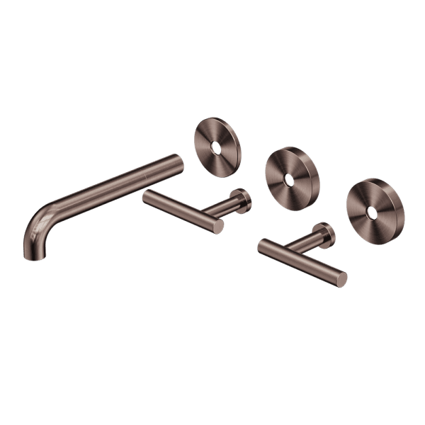 Mecca Lever Wall Basin/Bath Set 185mm Spout Trim kits Only Brushed Bronze (25D020BZ)