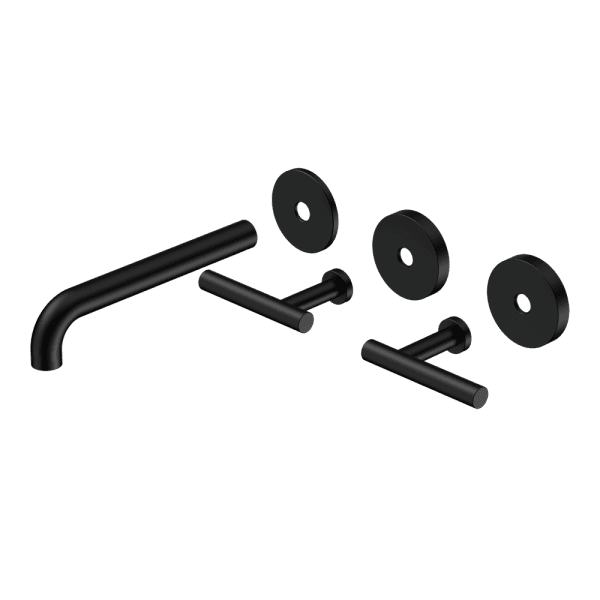 Mecca Lever Wall Basin/Bath Set 185mm Spout Trim kits Only Matte Black (25D020MB)
