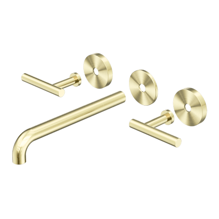 Mecca Lever Wall Basin/Bath Set 220mm Spout Trim kits Only Brushed Gold (25D021BG)