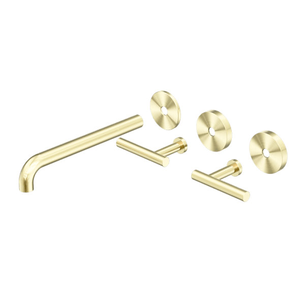 Mecca Lever Wall Basin/Bath Set 220mm Spout Trim kits Only Brushed Gold (25D021BG)