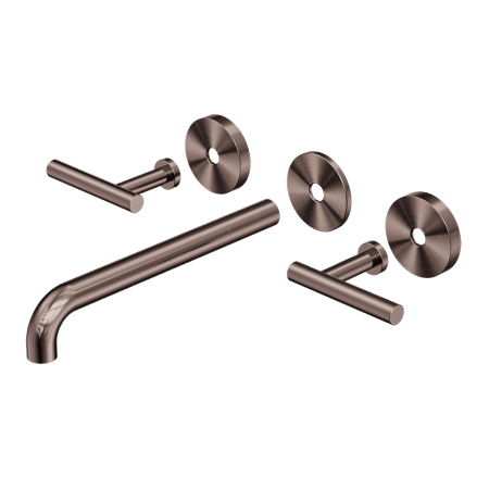 Mecca Lever Wall Basin/Bath Set 220mm Spout Trim kits Only Brushed Bronze (25D021BZ)