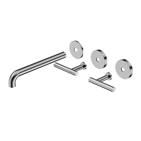 Mecca Lever Wall Basin/Bath Set 220mm Spout Trim kits Only Chrome (25D021CH)