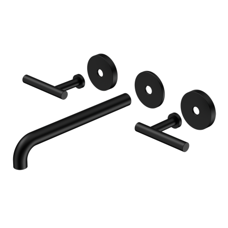 Mecca Lever Wall Basin/Bath Set 220mm Spout Trim kits Only Matte Black (25D021MB)
