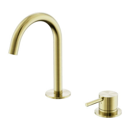 Mecca Hob Baisn Mixer Set Arc Spout Brushed Gold (NR221901gBG)