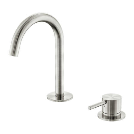 Mecca Hob Baisn Mixer Set Arc Spout Brushed Nickel (NR221901gBN)