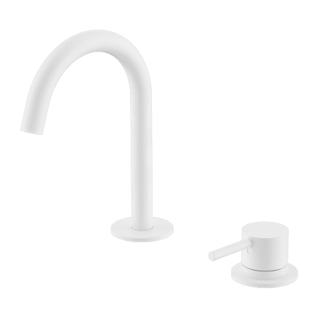 Mecca Hob Baisn Mixer Set Arc Spout Matte White (NR221901gMW)