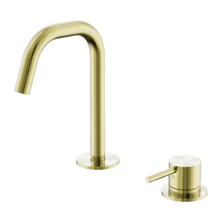 Mecca Hob Baisn Mixer Set Edge Spout Brushed Gold (NR221901hBG)