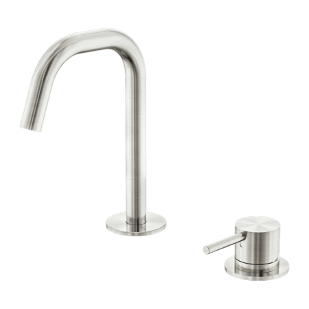 Mecca Hob Baisn Mixer Set Edge Spout Brushed Nickel (NR221901hBN)