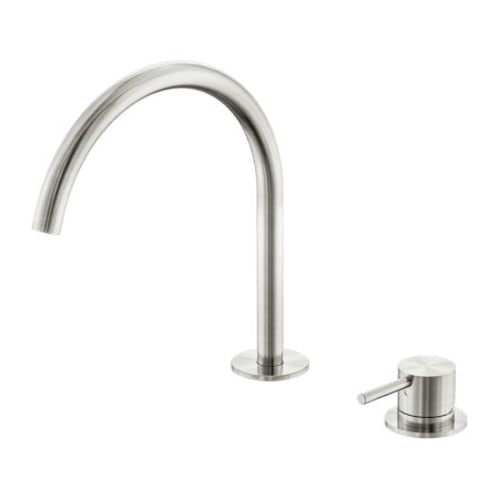 Mecca Hob Bath/Kitchen Mixer Set Arc Spout Brushed Nickel (NR221901jBN)