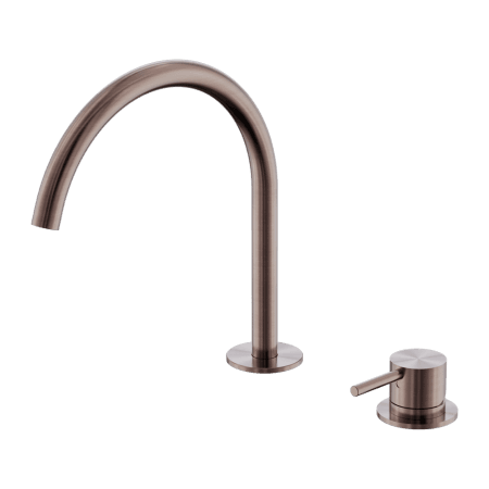Mecca Hob Bath/Kitchen Mixer Set Arc Spout Brushed Bronze (NR221901jBZ)