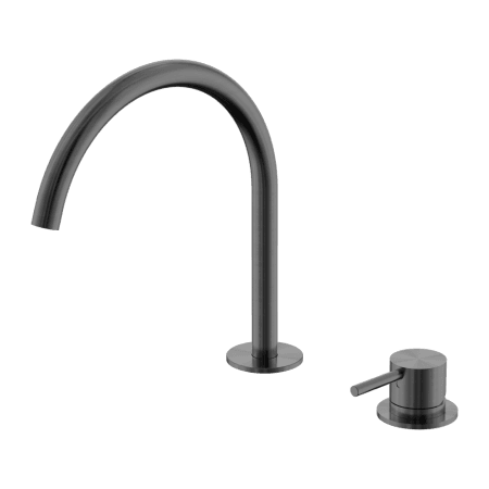 Mecca Hob Bath/Kitchen Mixer Set Arc Spout Gun Metal (NR221901jGM)