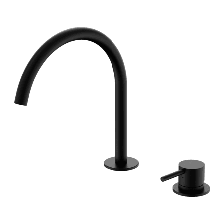 Mecca Hob Bath/Kitchen Mixer Set Arc Spout Matte Black (NR221901jMB)