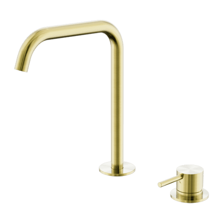 Mecca Hob Bath/Kitchen Mixer Set Edge Spout Brushed Gold (NR221901kBG)